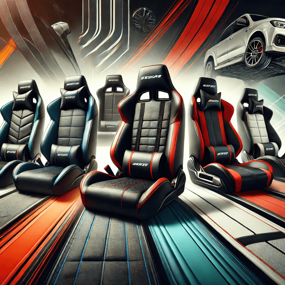 Collection of high-performance racing seats from top brands like Recaro, Sparco, and Bride. Featuring sleek designs with ergonomic support and premium materials.