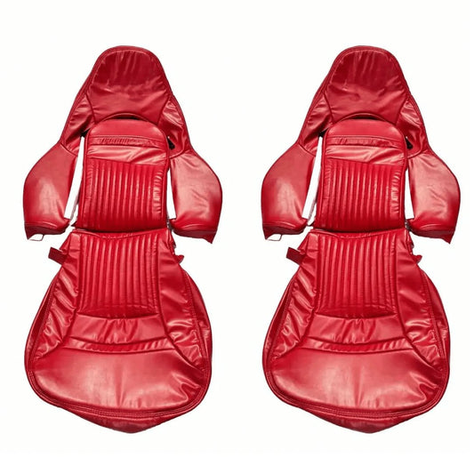 Corvette C5 Seat Covers - Shiny Red - Lux Seat Covers