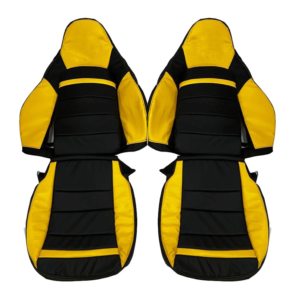 Corvette C6 Seat Covers - Yellow & Black - Lux Seat Covers