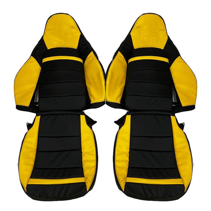 Corvette C6 Seat Covers - Yellow & Black - Lux Seat Covers